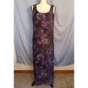Jessica Howard Purple Floral Maxi Dress